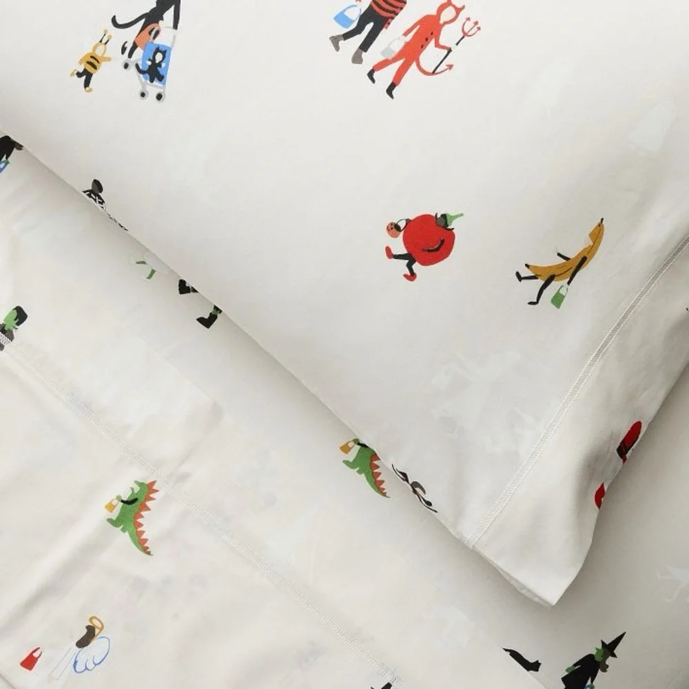 Trick or Treat Glow-in-the-Dark Twin Sheet Set -West Elm Kids